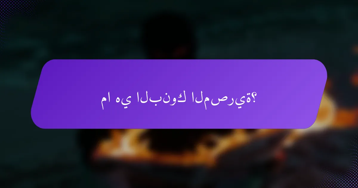 ما هي البنوك المصرية؟
